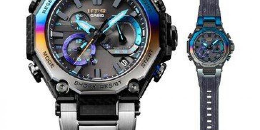 كاسيو تطلق G-SHOCK MTG-B2000YST-1AER “Storm Chaser” بإطار قوس قزح وكربون متعدد الطبقات