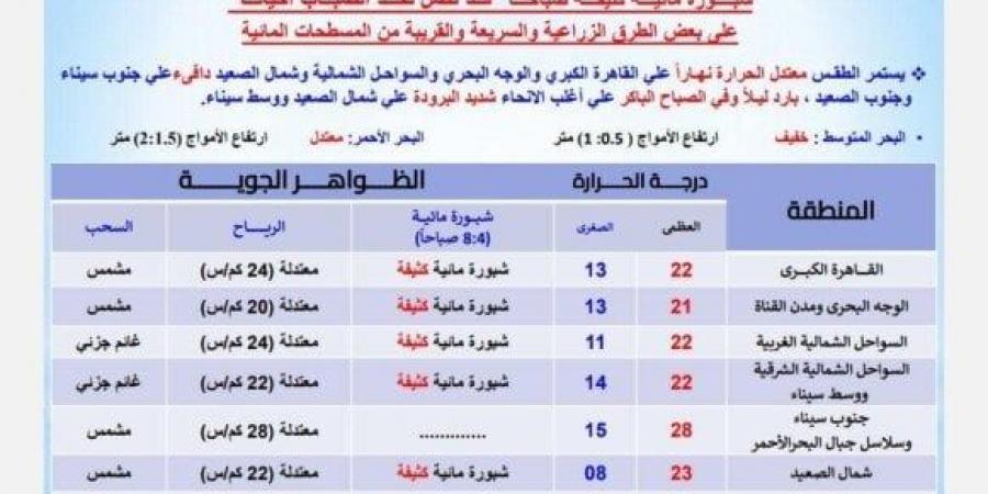 «احذر هذه الطرق مغلقة بسبب الشبورة».. الأرصاد تحذر من حالة الطقس اليوم الأربعاء 11 ديسمبر 2024