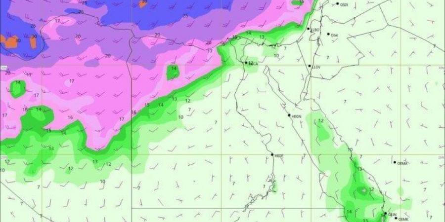 تفاصيل حالة الطقس.. منخفض جوي يؤثر على البلاد غدا الثلاثاء 24 ديسمبر